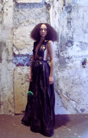 RENT Black and Gold Couture Dress