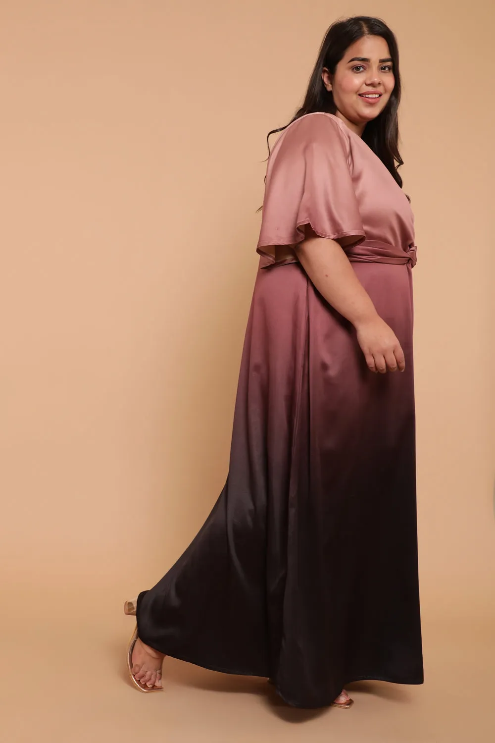 Sandune Metallic Ombre Knot Dress