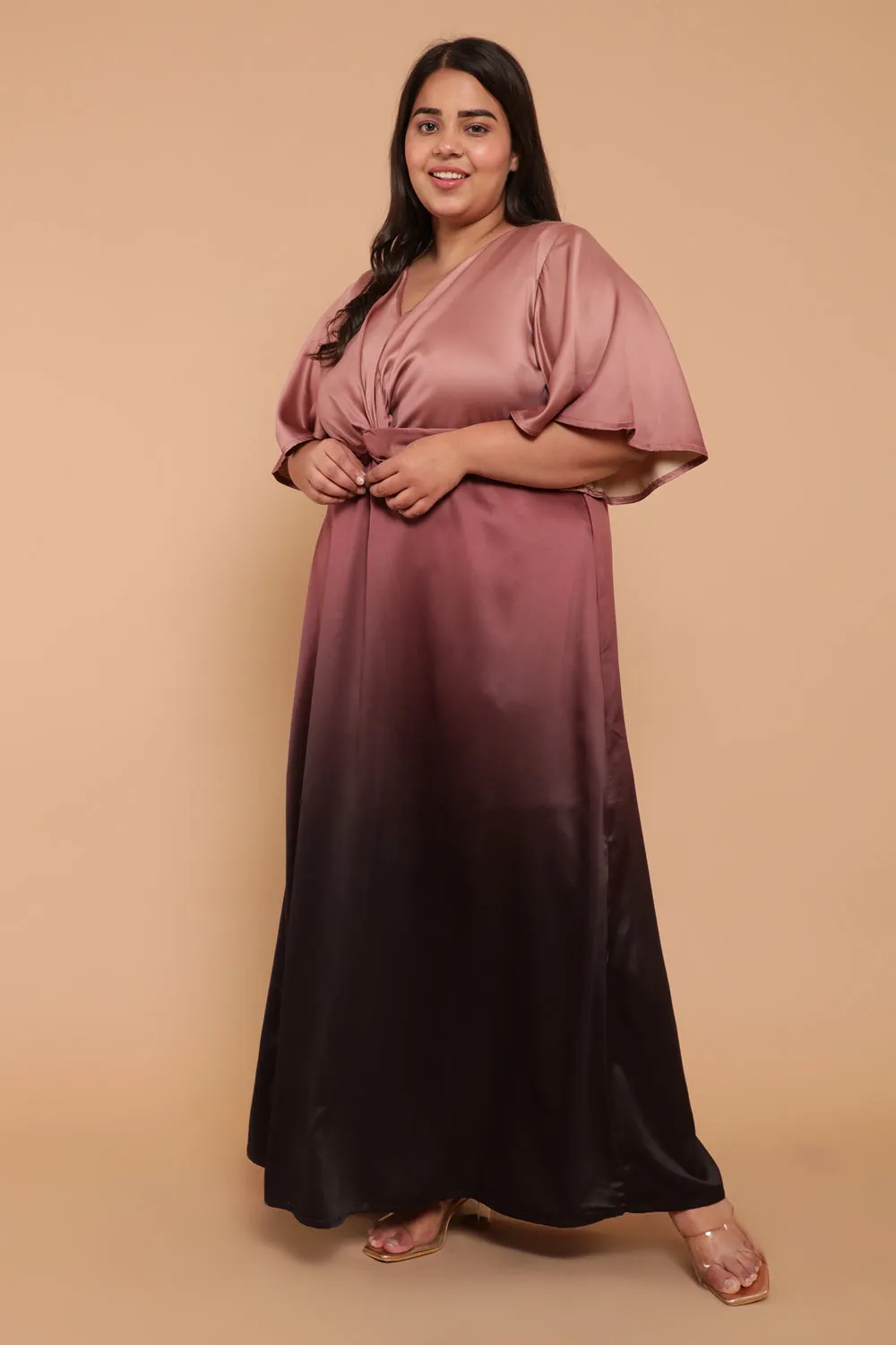 Sandune Metallic Ombre Knot Dress