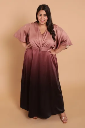 Sandune Metallic Ombre Knot Dress