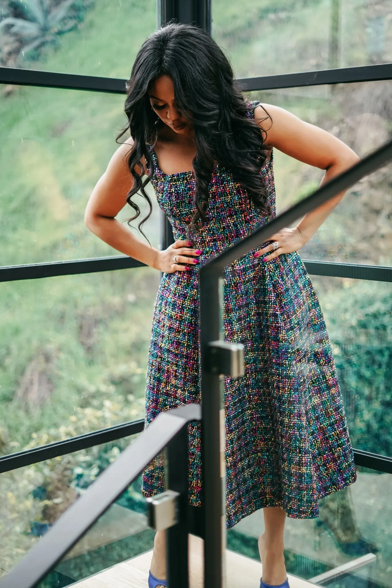 Sequin Boucle Elle Dress