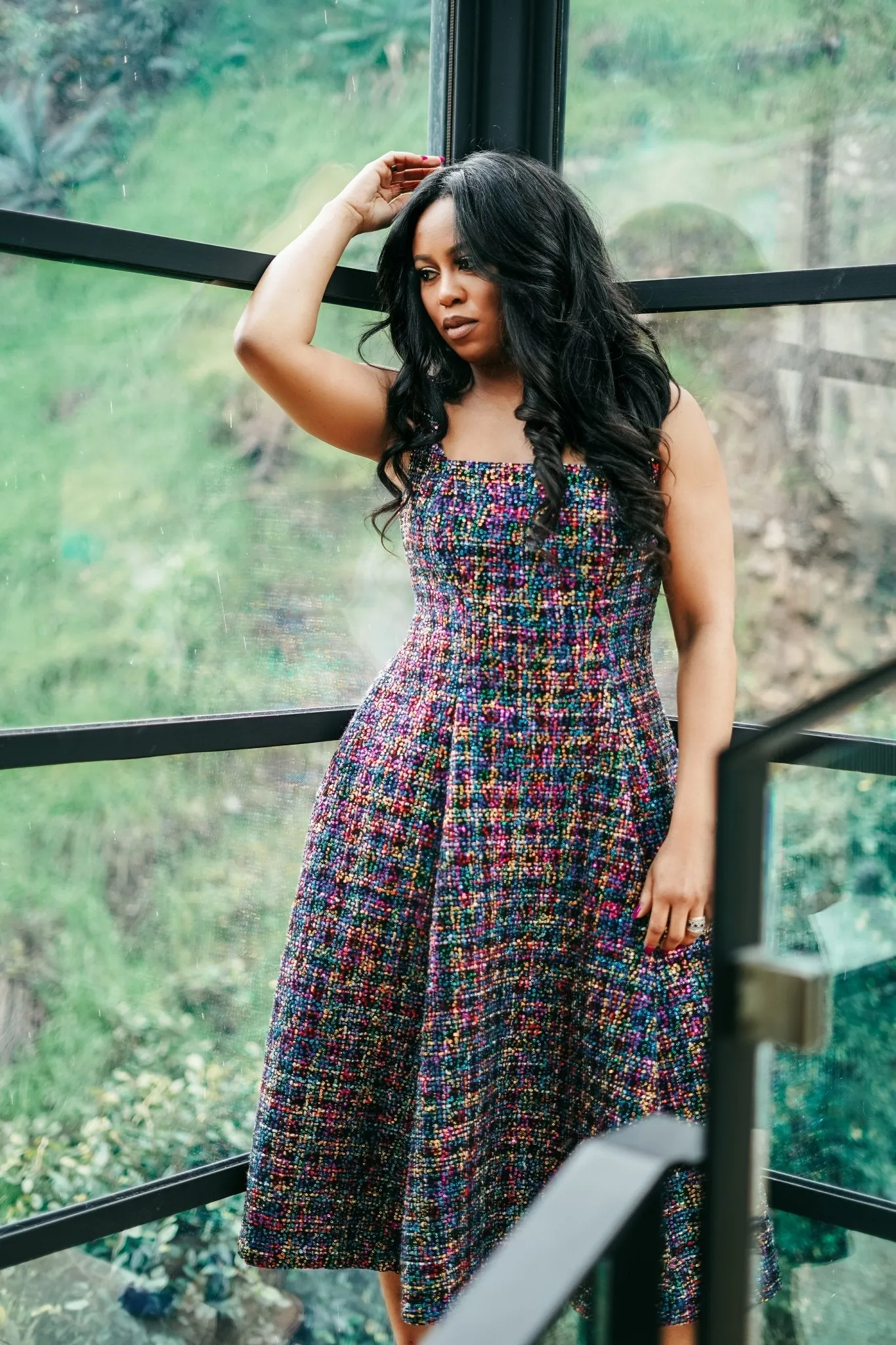 Sequin Boucle Elle Dress