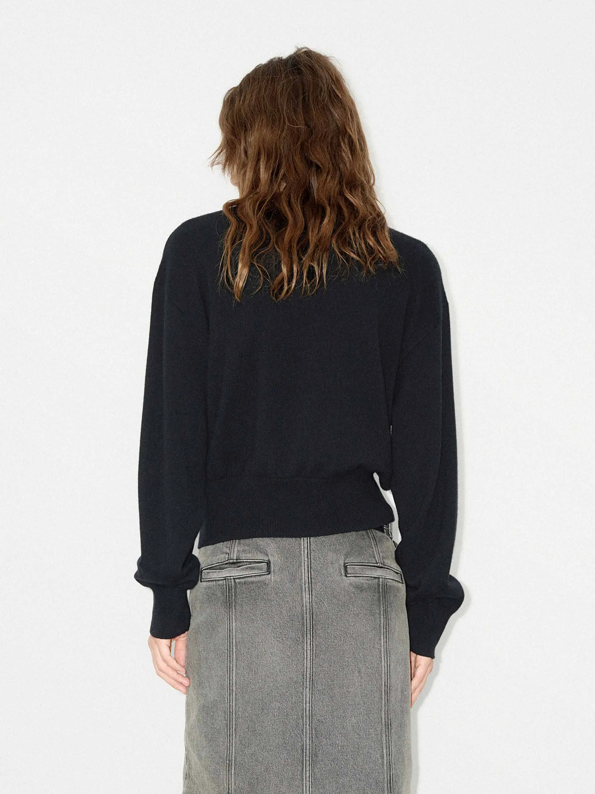 Sequin Collar Knit Sweater