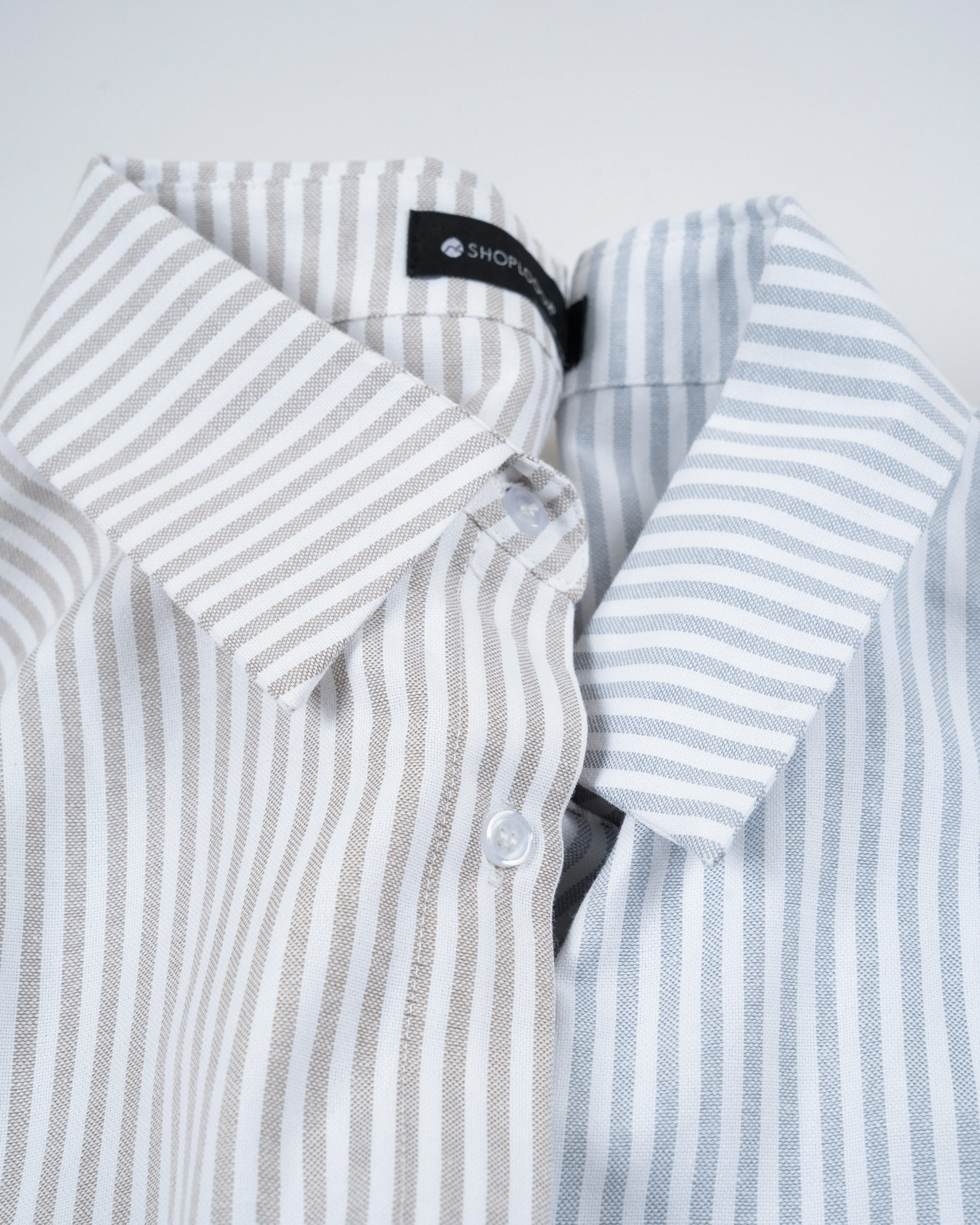 Stripes Oversize Shirt (Khaki)