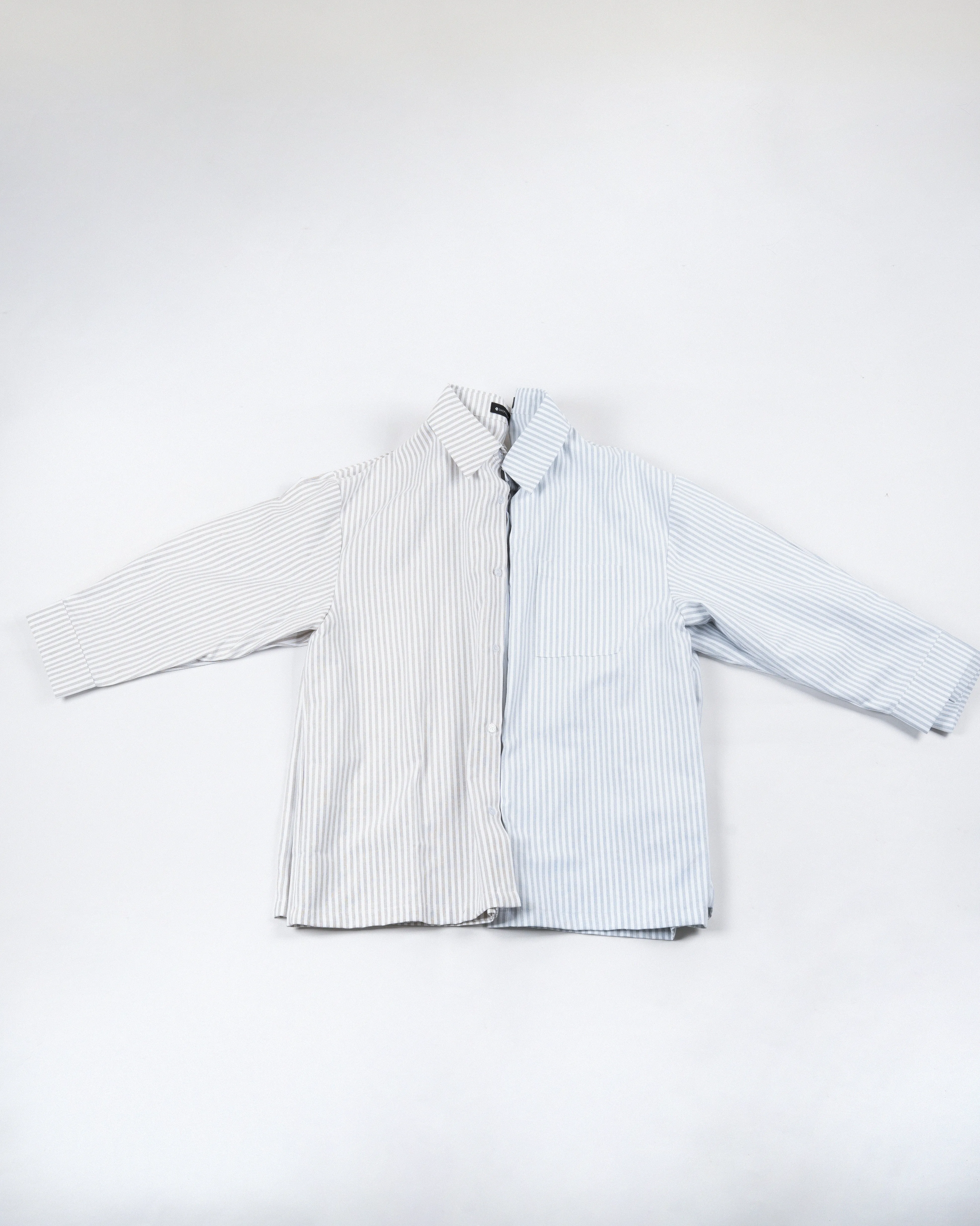Stripes Oversize Shirt (Khaki)