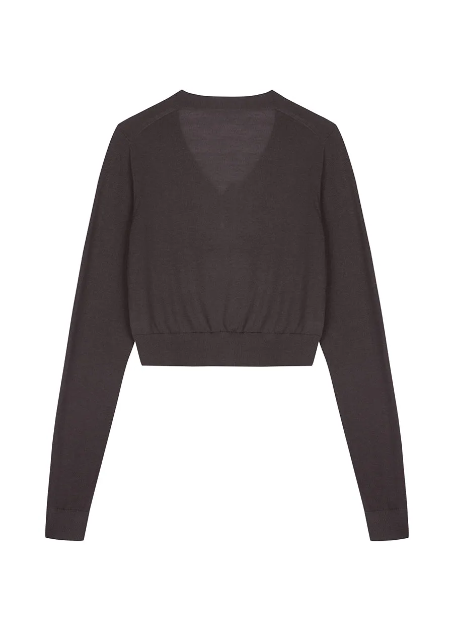 Sweater / Su Embroidery X JNBY V-neck Wool Cardigan Sweater