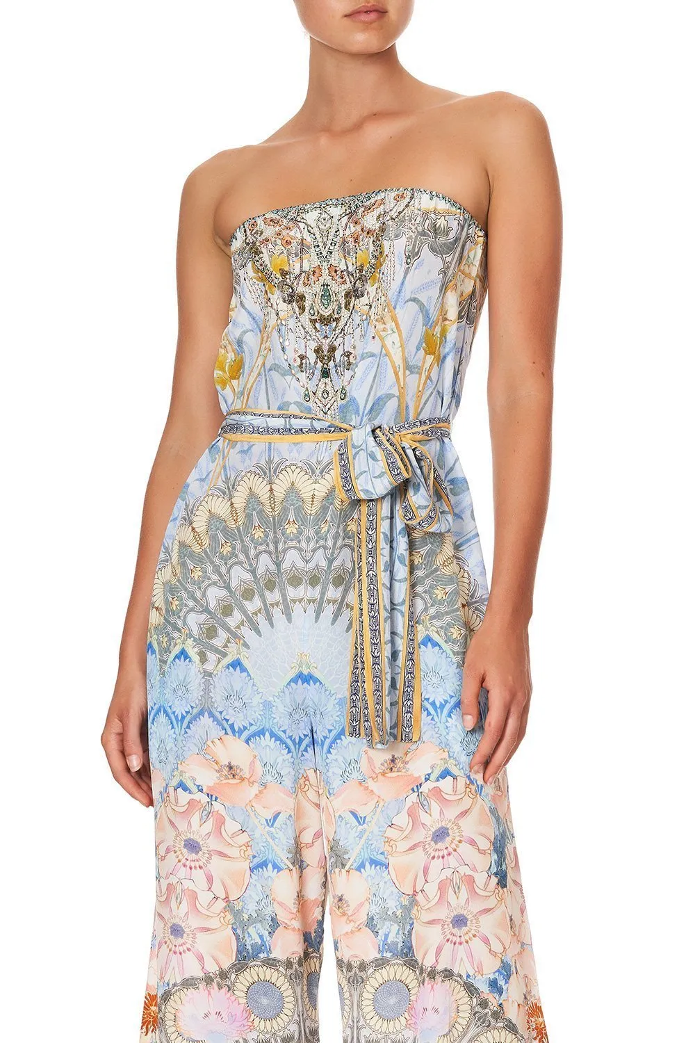 TIE WAIST STRAPLESS JUMPSUIT MORRIS MUSE