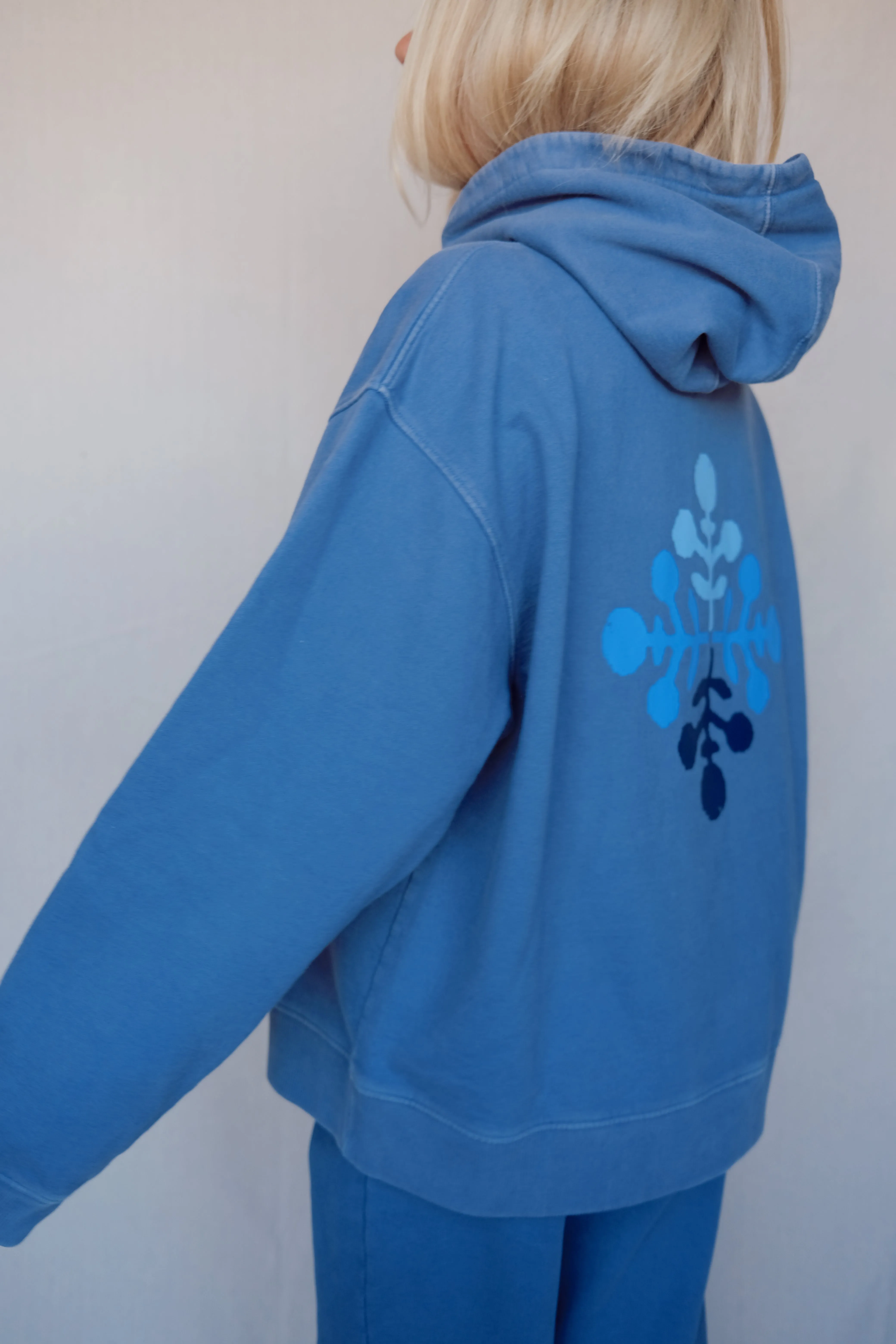 Vintage Fleece Hoodie - Snowflake