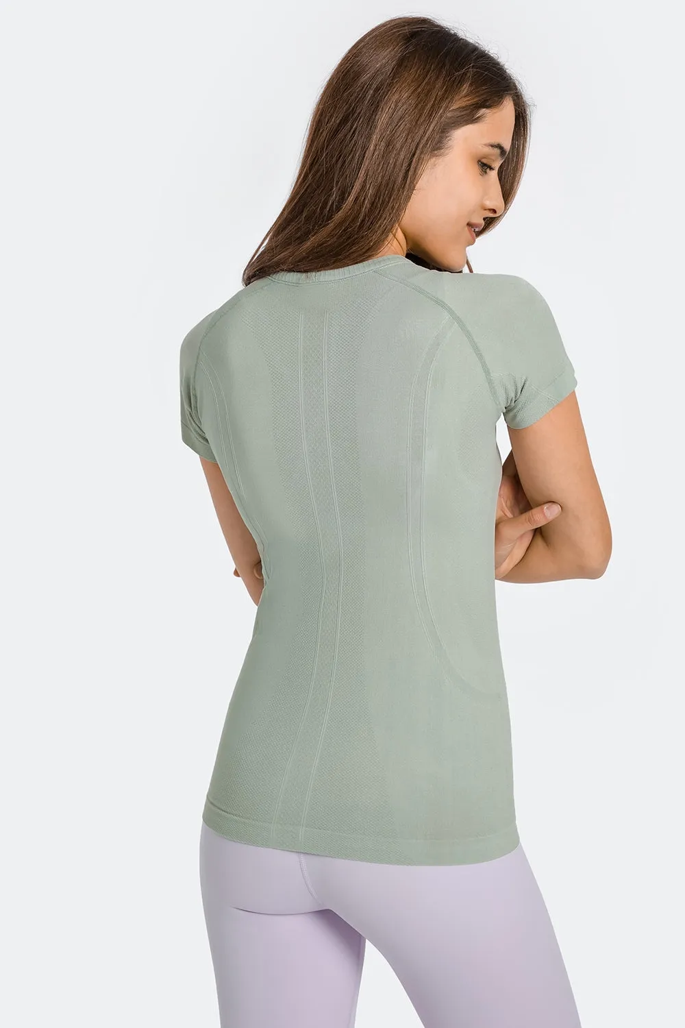 Women's Round Neck Short Sleeve Active T-Shirt