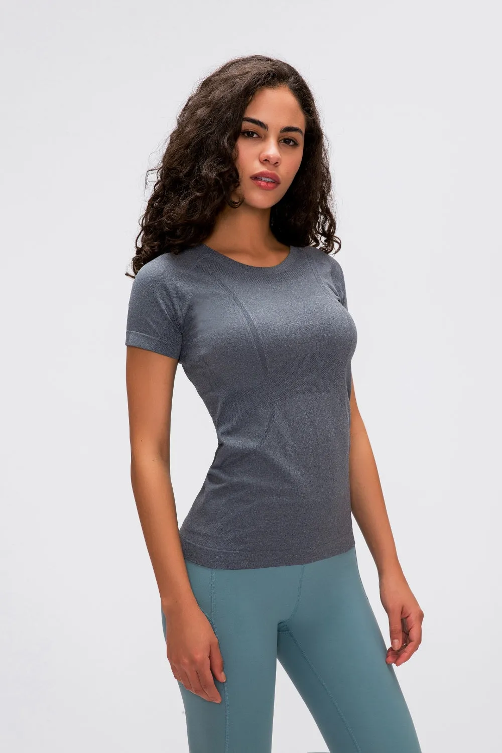 Women's Round Neck Short Sleeve Active T-Shirt