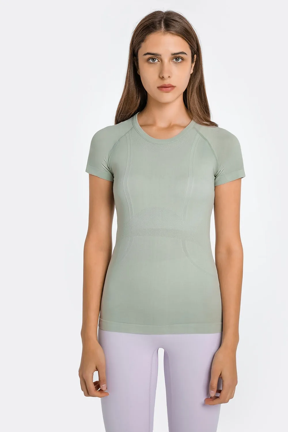 Women's Round Neck Short Sleeve Active T-Shirt