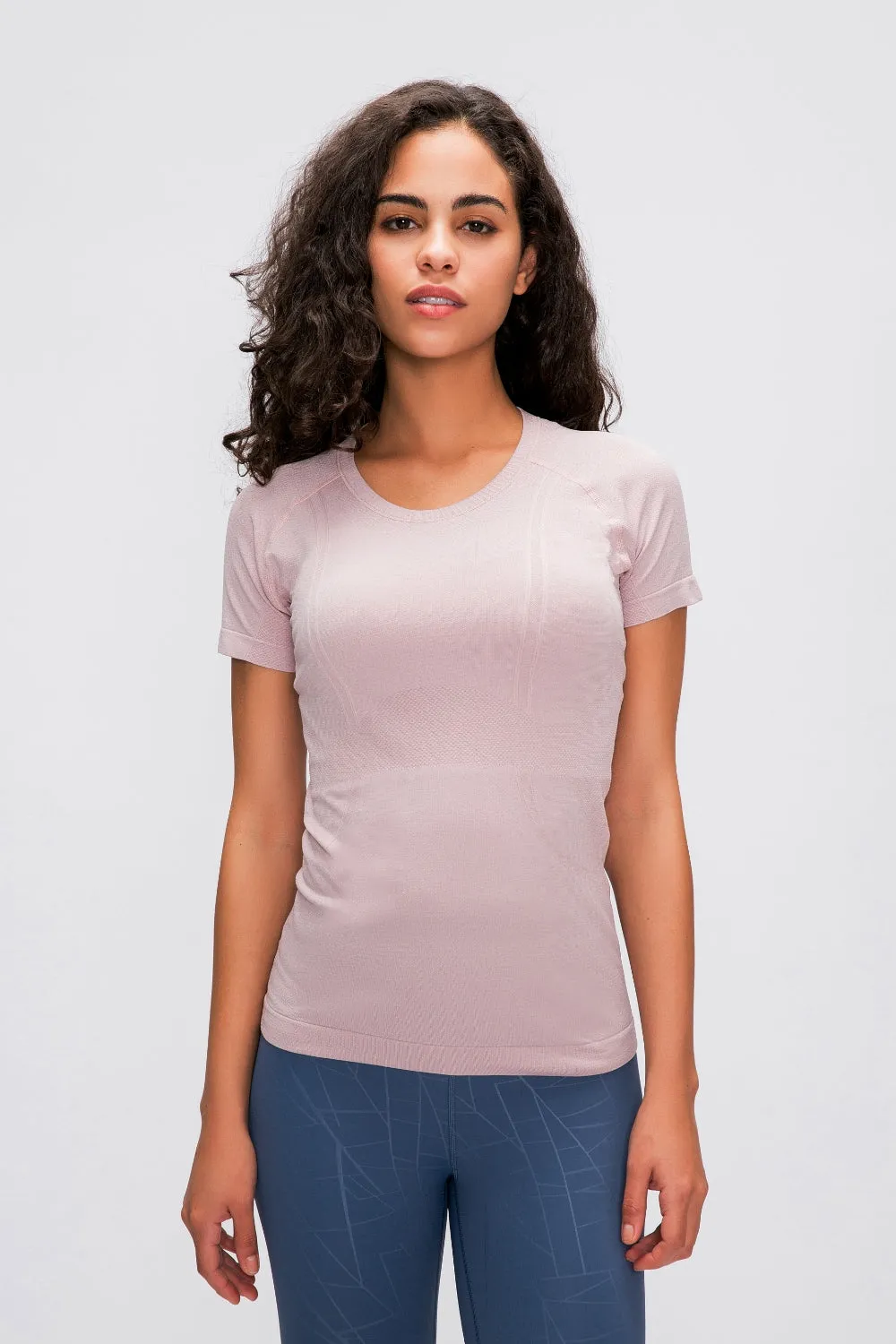 Women's Round Neck Short Sleeve Active T-Shirt
