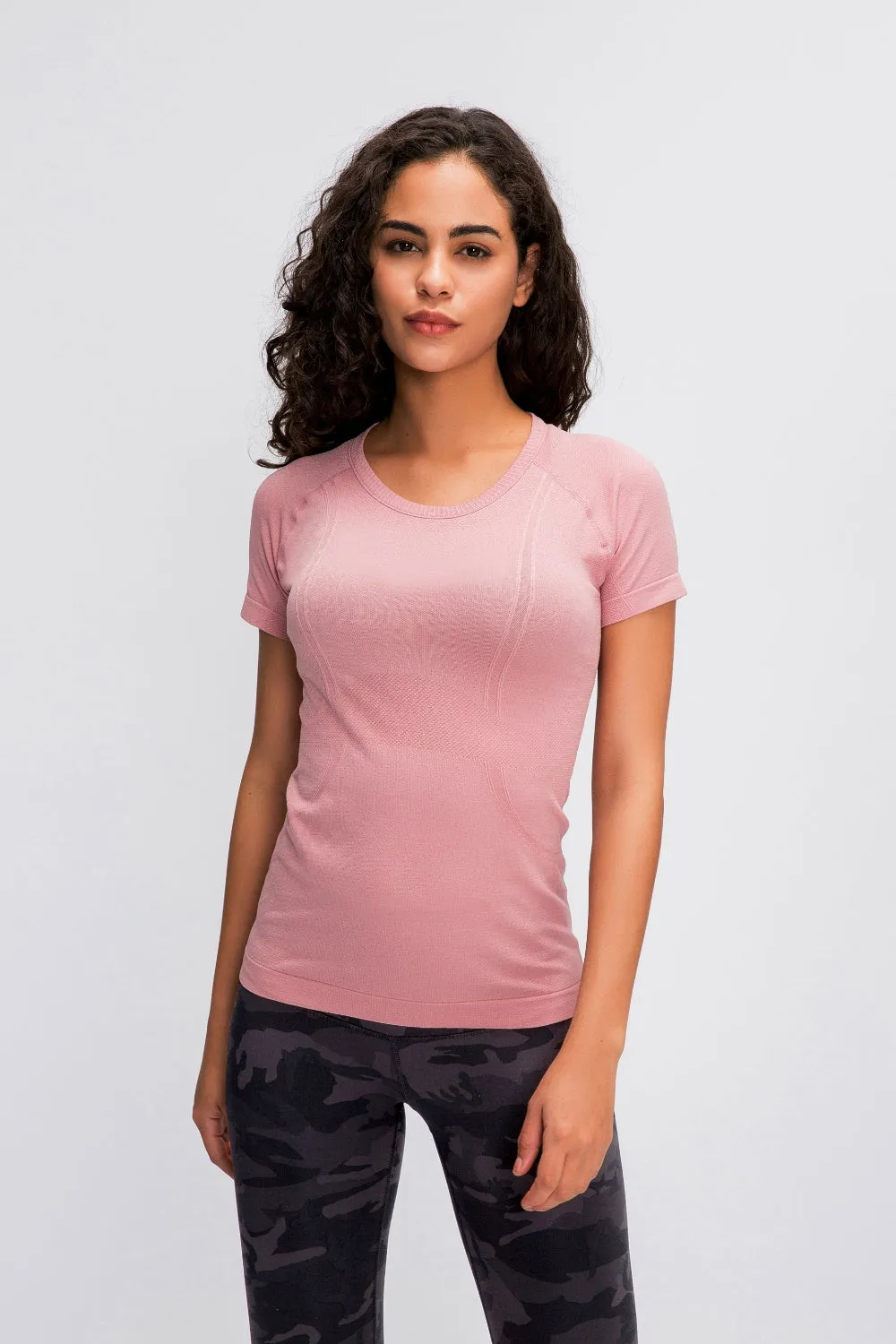 Women's Round Neck Short Sleeve Active T-Shirt