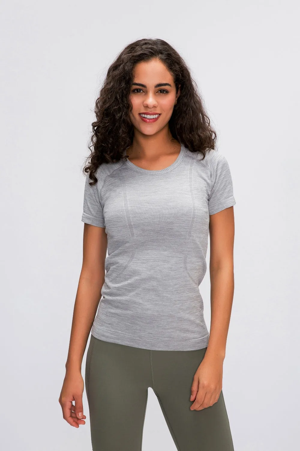 Women's Round Neck Short Sleeve Active T-Shirt
